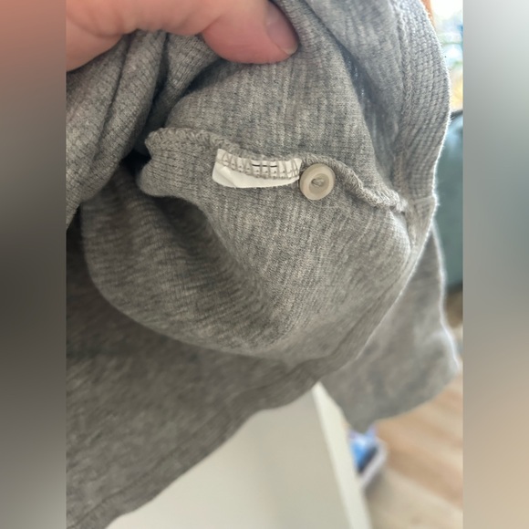 L.L. Bean Heather Gray Henley Top - Picture 4 of 7